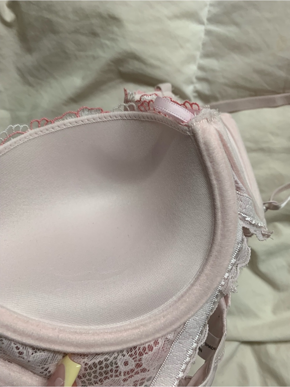 Lace Floral Push-Up Bra in Light Pink - Picture 4 of 4